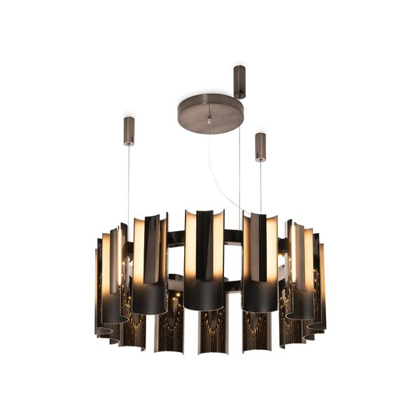 Polaris Steel Round Chandelier