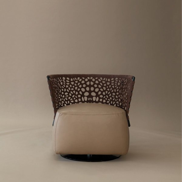 REGIS SWIVEL ARMCHAIR (LEATHER)