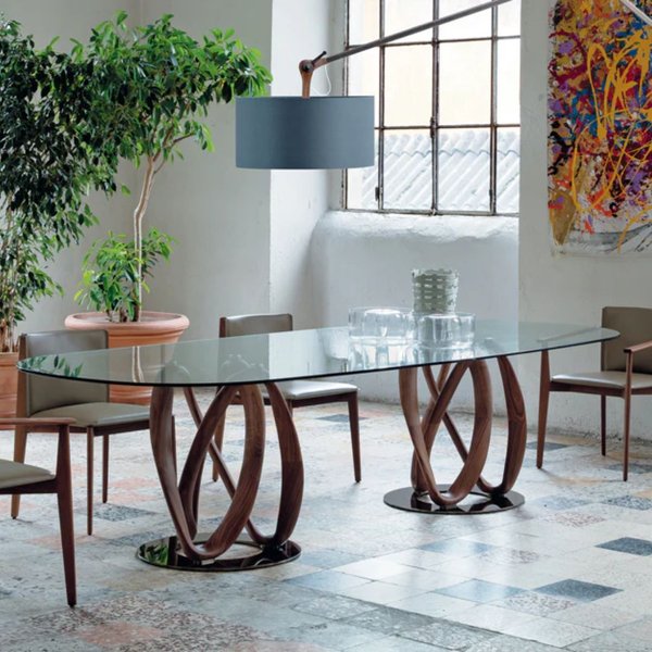 INFINITY RECTANGULAR OVALE DINING TABLE