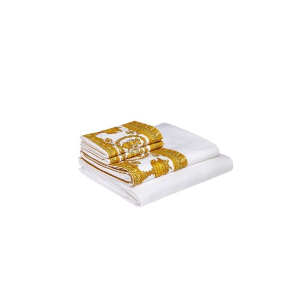 BED SET (4 PIECE) WHITE GOLD
